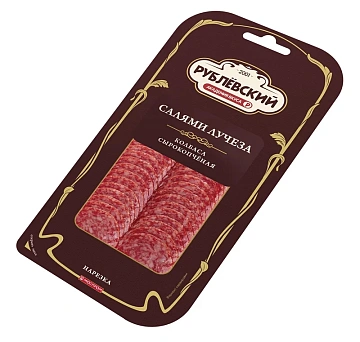 Салями Рублевский Лучеза сырокопченая нарезка, 70г