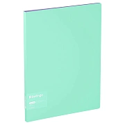 Папка с 20 вкладышами Berlingo 'Haze' А4, 14мм, 600мкм, с внутр. карманом, мятная, софт-тач