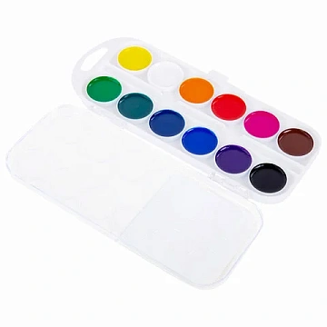 Краски акварельн. Гамма Пчелка медовые 12цв б/кисти