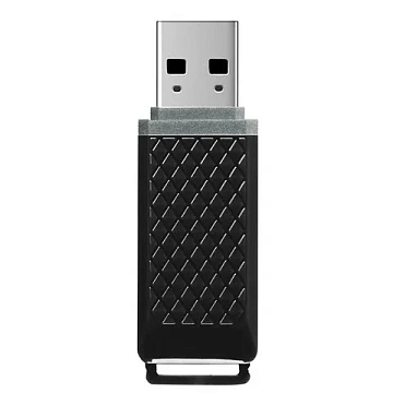 Флеш-диск 64 GB SMARTBUY Quartz USB 2.0, черный, SB64GBQZ-K