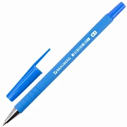 Ручка шариковая BRAUBERG 'Capital blue', СИНЯЯ, корпус soft-touch голубой, узел 0,7 мм, линия письма 0,35 мм, 142493