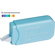 Корректирующая лента Attache 5ммх8м, цвет пастель ассорти, AN