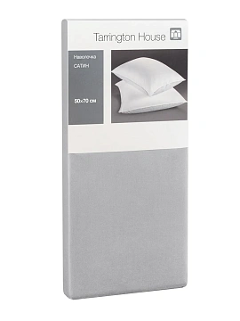 Tarrington House Наволочка сатин светло-серая, 50 x 70см