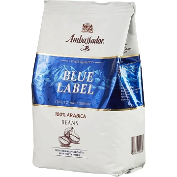 Кофе в зернах AMBASSADOR 'Blue Label' 1 кг, арабика 100%, ШФ000025903