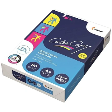 Бумага COLOR COPY, А4, 90 г/м2, 500 л., для полноцветной лазерной печати, А++, Австрия, 161% (CIE)