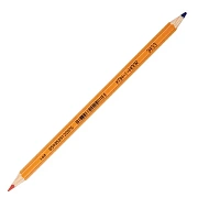 Карандаш двухцветный КРАСНО-СИНИЙ, KOH-I-NOOR, 1 шт., шестигранный, грифель 3,2 мм, натуральное дерево, 3433, 34330EG013KS