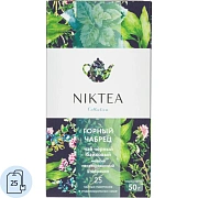 Чай NIKTEA 'Горный Чабрец' черный, 25 пакетиков в конвертах по 2 г, TALTHA-DP0055
