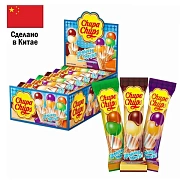 Карамель CHUPA CHUPS (Чупа-Чупс) двойная порция, ассорти 3-х вкусов, 17 г, 58787