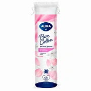 Ватные диски КОМПЛЕКТ 120 шт., AURA, двусторонние, 13116