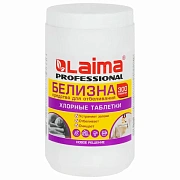 БЕЛИЗНА в хлорных таблетках, для отбеливания, дезинфекции и уборки, 300 шт., 1 кг, банка, LAIMA PROF