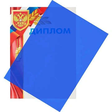 Обложки для переплета пластиковые  синие,А4,280мкм,100шт/уп