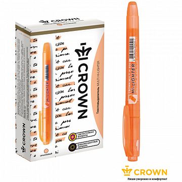 Текстовыделитель Crown 'Multi Hi-Lighter' оранжевый, 1-4мм