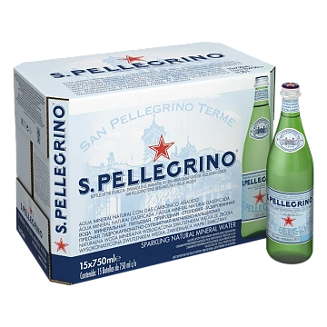 Минеральная вода Sanpellegrino газ, 750мл, стекло