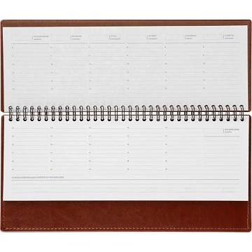 Планинг недатированный ,коричн, 303х150 мм,  120стр,Agenda