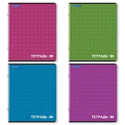 Тетрадь А5, 96 л., BRAUBERG, скоба, клетка, обложка картон, МОНОХРОМ 2, 402055