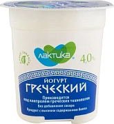 Йогурт Lactica натуральный греческий 4%, 120г