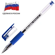 Ручка гелевая РОССИЯ 'PATRIOT-GT', СИНЯЯ, корпус прозрачный, узел 0,7 мм, линия письма 0,4 мм, BRAUBERG, 143959