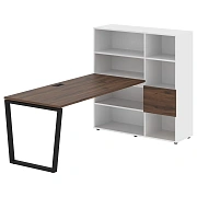 Рабочая станция EVRST 1217 Дуб Денвер тёмный/Черный 2190х1250х1355 EDIS