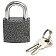 Замок навесной KD (38xd=6) металл хром/серый (3кл)