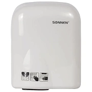 Сушилка для рук SONNEN HD-165, 1650 Вт, пластиковый корпус, белая, 604191