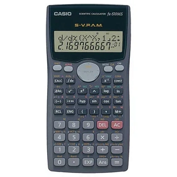 Калькулятор инженерный Casio FX570MS черный, 10 разрядов