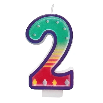 Свеча-цифра 2 Fiolento Friendly Birthday