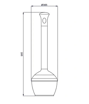 Урна-пепельница напольная Nofer черная, с решеткой для тушения, EJ00268503