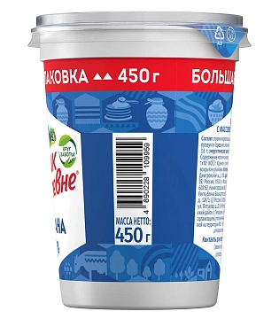 Сметана Домик в деревне ГОСТ 15%, 450г