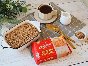 Печенье Юбилейное с овсяными хлопьями, 224г