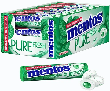 Жевательная резинка Ментос Pure White Нежная мята, 15.5г