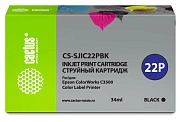 Картридж струйный Cactus CS-SJIC22PBK C33S020601 черный (34мл) для Epson ColorWorks C3500