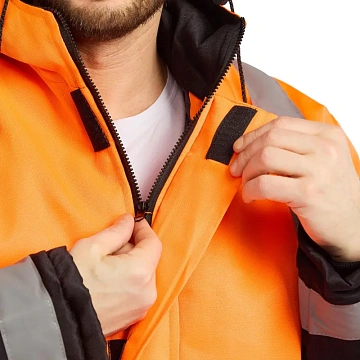 Костюм зим муж (куртка,пк) зд01 оранж/чер 104-108/170-176