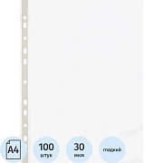 Файл-вкладыш перфорированная А4 100шт, гладкая Элементари 0,030 мм
