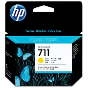 Картридж струйный HP 711 CZ136A жел. для DgnJ T120/520 (3шт/уп)