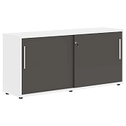 Шкаф низкий с дверьми купе ELC 1643 Мокко/Белый/Белый 1606х430х750 EDIS