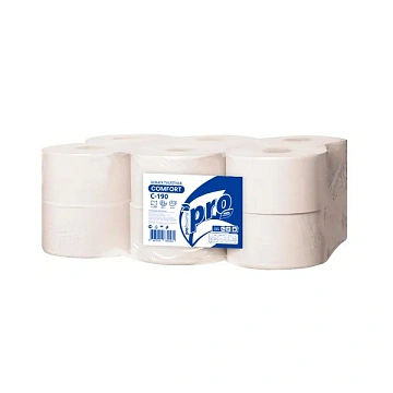 Туалетная бумага Protissue 1 слой, 200м, белая, C190