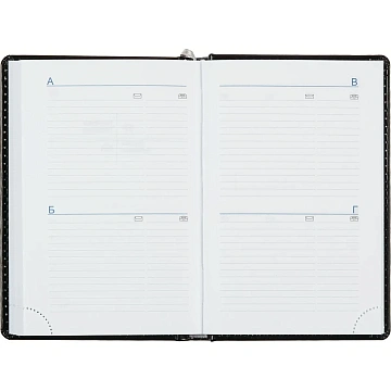 Ежедневник недатированный черн, А6, 100x150, 320стр, Agenda