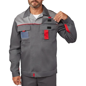 Костюм лет муж (куртка, бр) л10 т.сер/св.сер 112-116/182-188