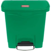 Мусорное ведро с педалью Rubbermaid Step-On 15л, зеленое, 1883581