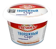 Сыр творожный President сливочный 56%, 140г