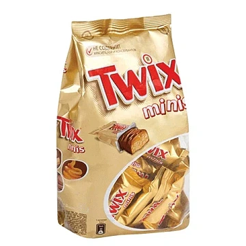 Батончики мини TWIX 'Minis' печенье с карамелью в молочном шоколаде, 184 г, 2263