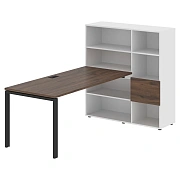 Рабочая станция EURST 1217 Дуб Денвер тёмный/Черный 2190х1250х1355 EDIS