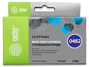 Картридж струйный Cactus CS-EPT0482 T0482 голубой (14.4мл) для Epson Stylus Photo R200/R220/R300/R32