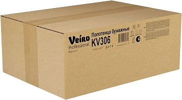 Бумажные полотенца Veiro Professional Premium KV306, листовые, белые, V укладка, 200шт, 2 слоя