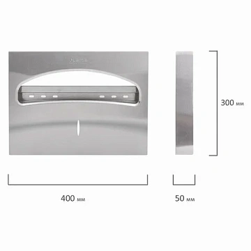 Диспенсер для покрытий на унитаз LAIMA PROFESSIONAL INOX, (V1) 1/2, нержавеющая сталь, матовый, 6057