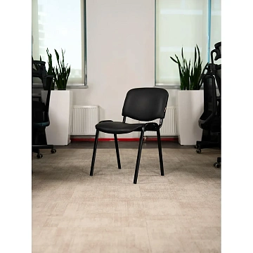 Стул UA_EChair Rio(ИЗО/ISO) черн, к/з черный V-4