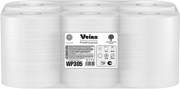 Бумажные полотенца Veiro Professional Basic К101, в рулоне, 180м, 1 слой, белые