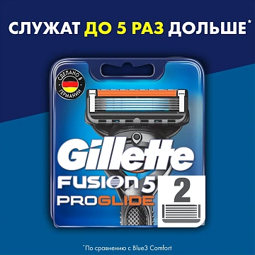Кассета для бритвенного станка Gillette Fusion Proglide, 2шт
