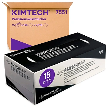 Протирочные салфетки Kimberly-Clark Kimtech 7551, листовые, 196шт, 1 слой, белые