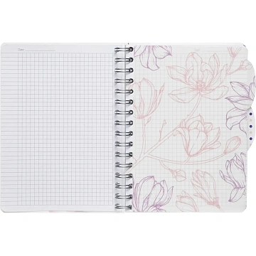 Бизнес-тетрадь А5,140л,кл,сп,пласт Attache Selection Flower Dreams I Choose